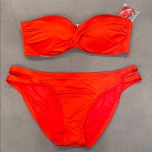 Red Two Piece Bikini Swimsuit, Size XL